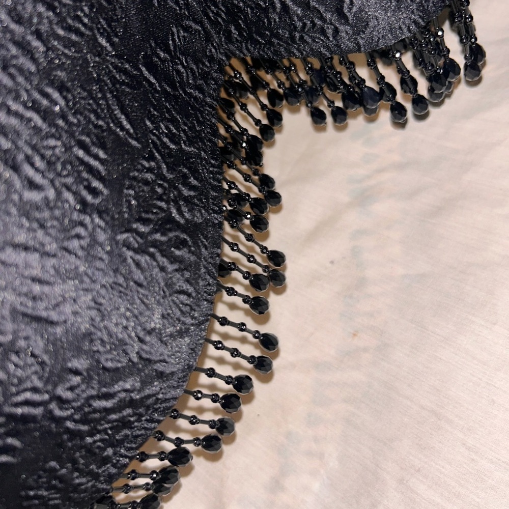 Black Fringed Jacquard Ganni Skirt - Picture 4 of 12